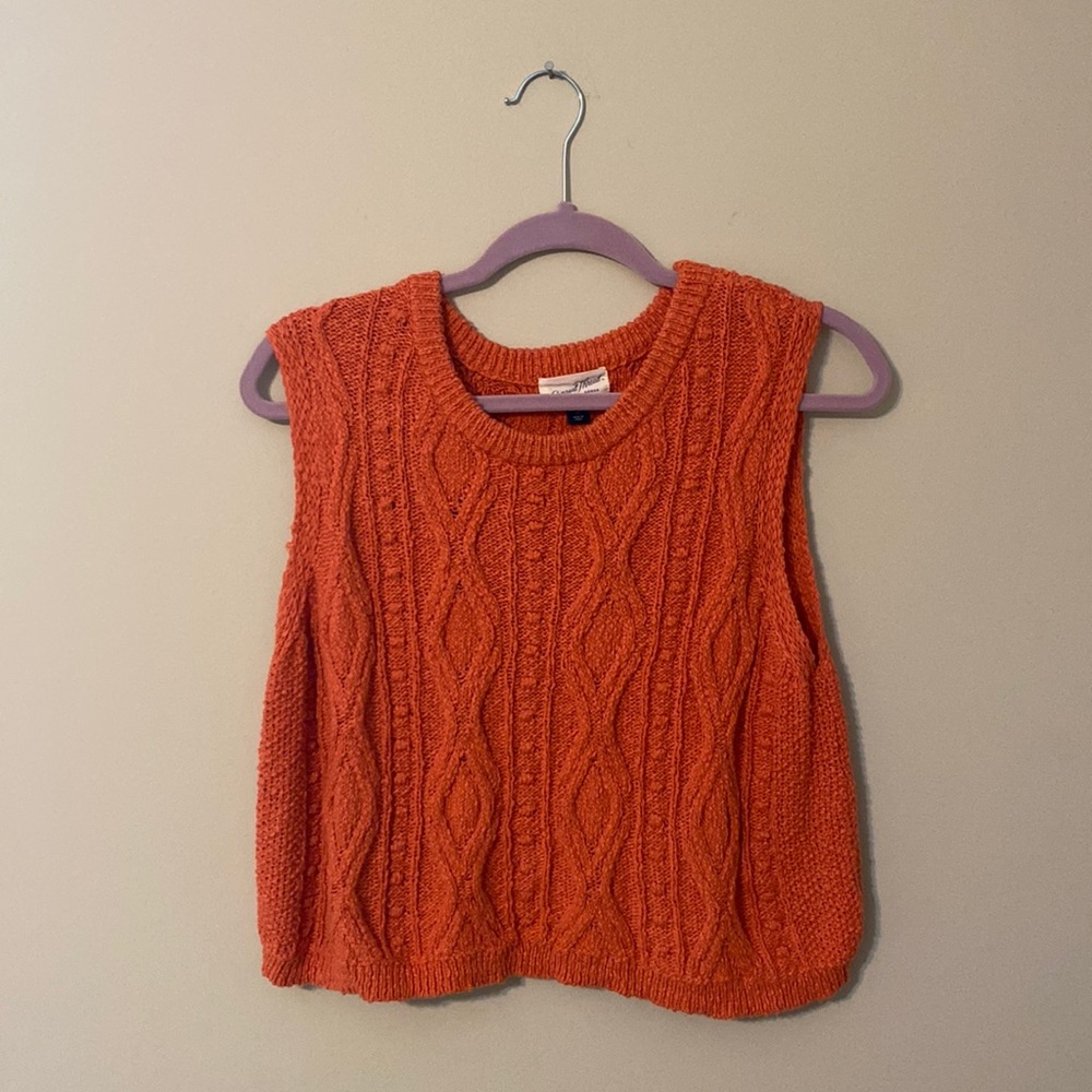Orange argyle knit sweater vest | Universal Thread